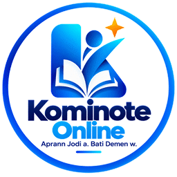 Logo Kominote Online: yon liv louvri ak yon etwal nan yon sèk ble